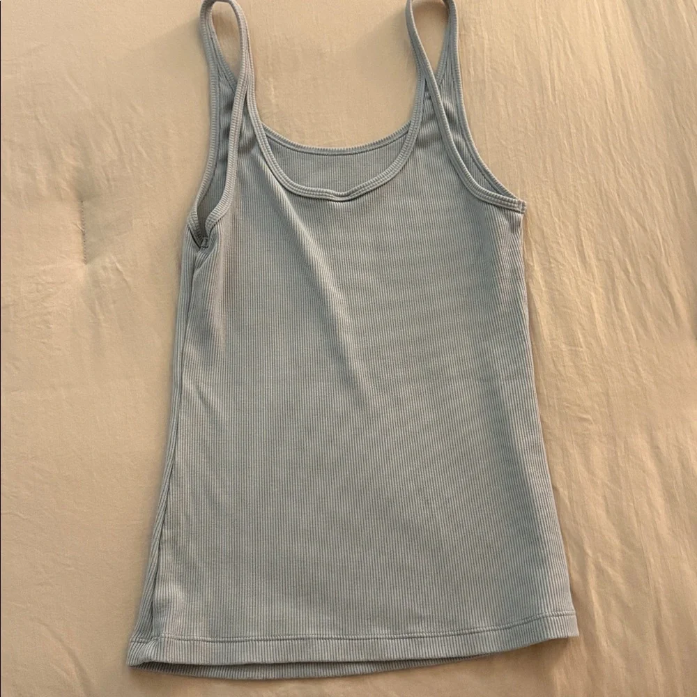 ALO Yoga Women's Lunar Gray Ribbed Tank Top - Picture 6 of 7